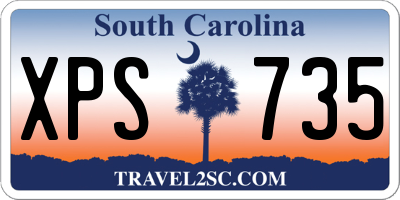 SC license plate XPS735