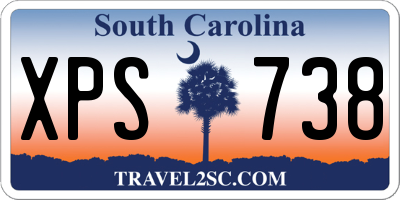 SC license plate XPS738