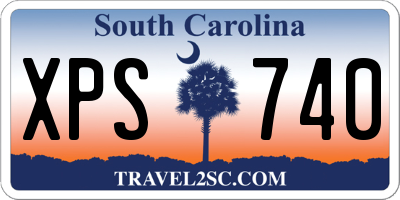 SC license plate XPS740