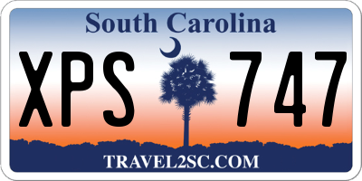SC license plate XPS747