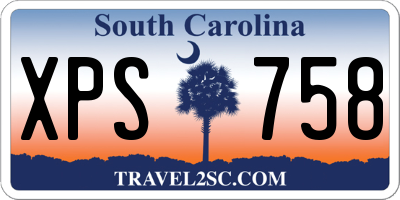 SC license plate XPS758