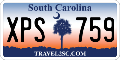 SC license plate XPS759