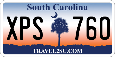 SC license plate XPS760