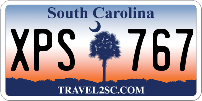 SC license plate XPS767