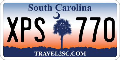 SC license plate XPS770