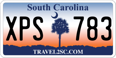 SC license plate XPS783