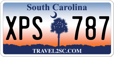 SC license plate XPS787