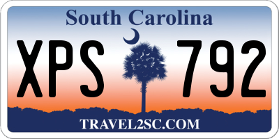 SC license plate XPS792