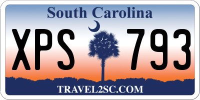 SC license plate XPS793