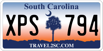 SC license plate XPS794