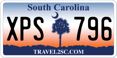 SC license plate XPS796