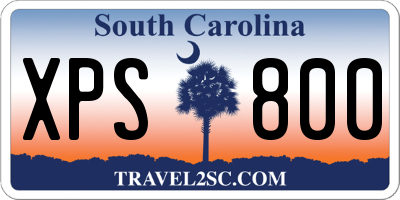 SC license plate XPS800