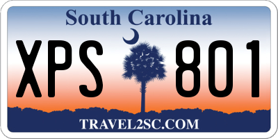 SC license plate XPS801