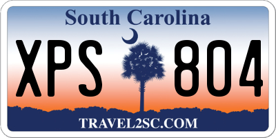 SC license plate XPS804