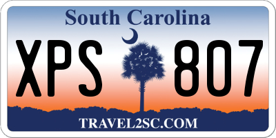 SC license plate XPS807