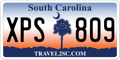 SC license plate XPS809