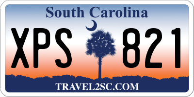 SC license plate XPS821
