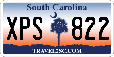 SC license plate XPS822