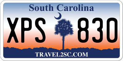 SC license plate XPS830