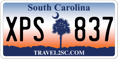SC license plate XPS837