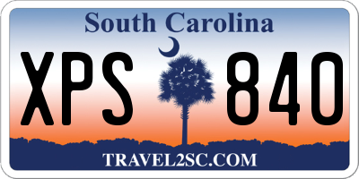 SC license plate XPS840
