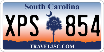 SC license plate XPS854