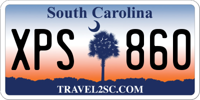 SC license plate XPS860