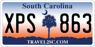 SC license plate XPS863