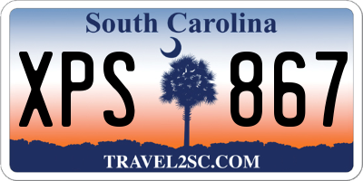 SC license plate XPS867