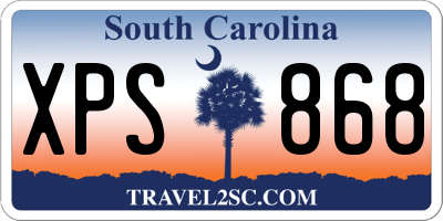SC license plate XPS868