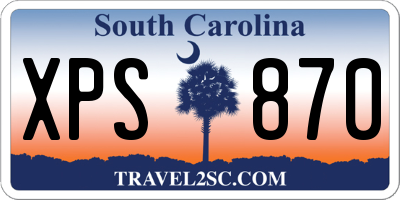SC license plate XPS870
