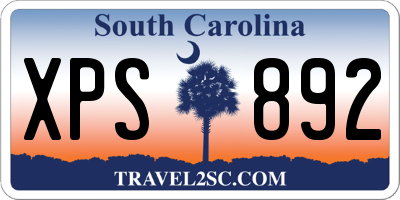 SC license plate XPS892