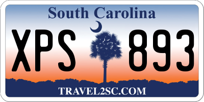 SC license plate XPS893
