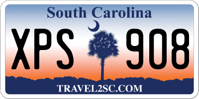 SC license plate XPS908