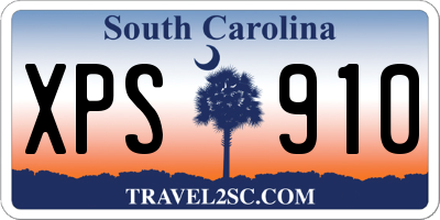 SC license plate XPS910