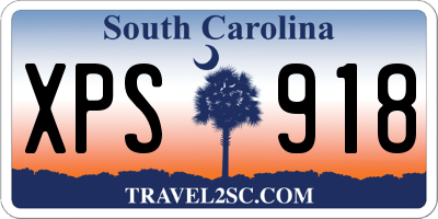 SC license plate XPS918