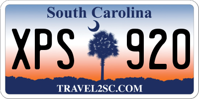 SC license plate XPS920