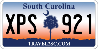 SC license plate XPS921