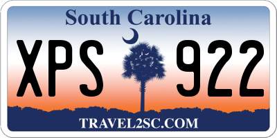 SC license plate XPS922