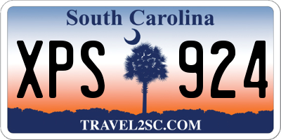 SC license plate XPS924