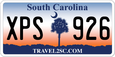SC license plate XPS926