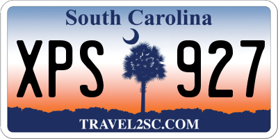SC license plate XPS927