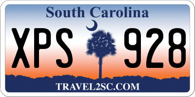 SC license plate XPS928