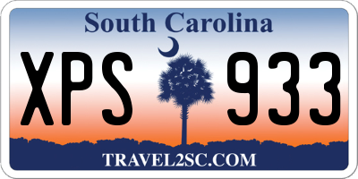 SC license plate XPS933