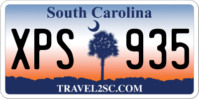 SC license plate XPS935