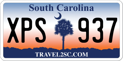 SC license plate XPS937