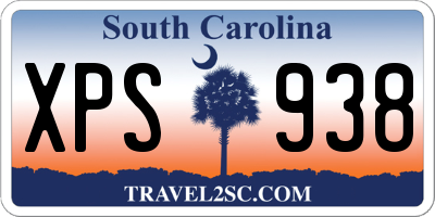 SC license plate XPS938