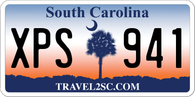 SC license plate XPS941