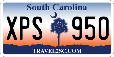 SC license plate XPS950