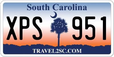 SC license plate XPS951